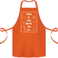 Funny Science RXN E- LOL ROFL XD P+ Geek Cotton Apron 100% Organic Orange