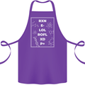 Funny Science RXN E- LOL ROFL XD P+ Geek Cotton Apron 100% Organic Purple