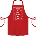 Funny Science RXN E- LOL ROFL XD P+ Geek Cotton Apron 100% Organic Red