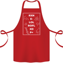 Funny Science RXN E- LOL ROFL XD P+ Geek Cotton Apron 100% Organic Red