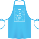 Funny Science RXN E- LOL ROFL XD P+ Geek Cotton Apron 100% Organic Turquoise