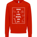 Funny Science RXN E- LOL ROFL XD P+ Geek Kids Sweatshirt Jumper Bright Red