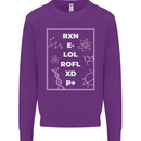 Funny Science RXN E- LOL ROFL XD P+ Geek Kids Sweatshirt Jumper Purple