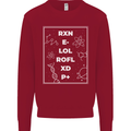 Funny Science RXN E- LOL ROFL XD P+ Geek Kids Sweatshirt Jumper Red