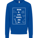 Funny Science RXN E- LOL ROFL XD P+ Geek Kids Sweatshirt Jumper Royal Blue