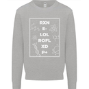 Funny Science RXN E- LOL ROFL XD P+ Geek Kids Sweatshirt Jumper Sports Grey