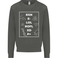Funny Science RXN E- LOL ROFL XD P+ Geek Kids Sweatshirt Jumper Storm Grey