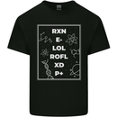 Funny Science RXN E- LOL ROFL XD P+ Geek Kids T-Shirt Childrens Black