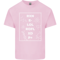 Funny Science RXN E- LOL ROFL XD P+ Geek Kids T-Shirt Childrens Light Pink
