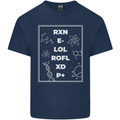 Funny Science RXN E- LOL ROFL XD P+ Geek Kids T-Shirt Childrens Navy Blue