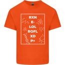 Funny Science RXN E- LOL ROFL XD P+ Geek Kids T-Shirt Childrens Orange