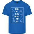 Funny Science RXN E- LOL ROFL XD P+ Geek Kids T-Shirt Childrens Royal Blue