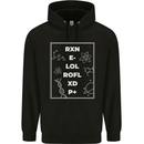 Funny Science RXN E- LOL ROFL XD P+ Geek Mens 80% Cotton Hoodie Black