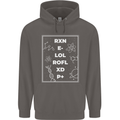 Funny Science RXN E- LOL ROFL XD P+ Geek Mens 80% Cotton Hoodie Charcoal