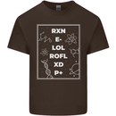 Funny Science RXN E- LOL ROFL XD P+ Geek Mens Cotton T-Shirt Tee Top Dark Chocolate