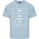 Funny Science RXN E- LOL ROFL XD P+ Geek Mens Cotton T-Shirt Tee Top Light Blue