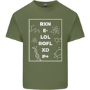 Funny Science RXN E- LOL ROFL XD P+ Geek Mens Cotton T-Shirt Tee Top Military Green