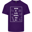 Funny Science RXN E- LOL ROFL XD P+ Geek Mens Cotton T-Shirt Tee Top Purple