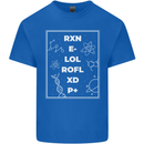 Funny Science RXN E- LOL ROFL XD P+ Geek Mens Cotton T-Shirt Tee Top Royal Blue