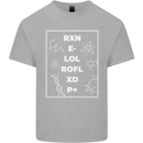 Funny Science RXN E- LOL ROFL XD P+ Geek Mens Cotton T-Shirt Tee Top Sports Grey