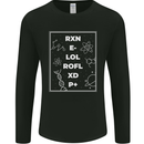 Funny Science RXN E- LOL ROFL XD P+ Geek Mens Long Sleeve T-Shirt Black
