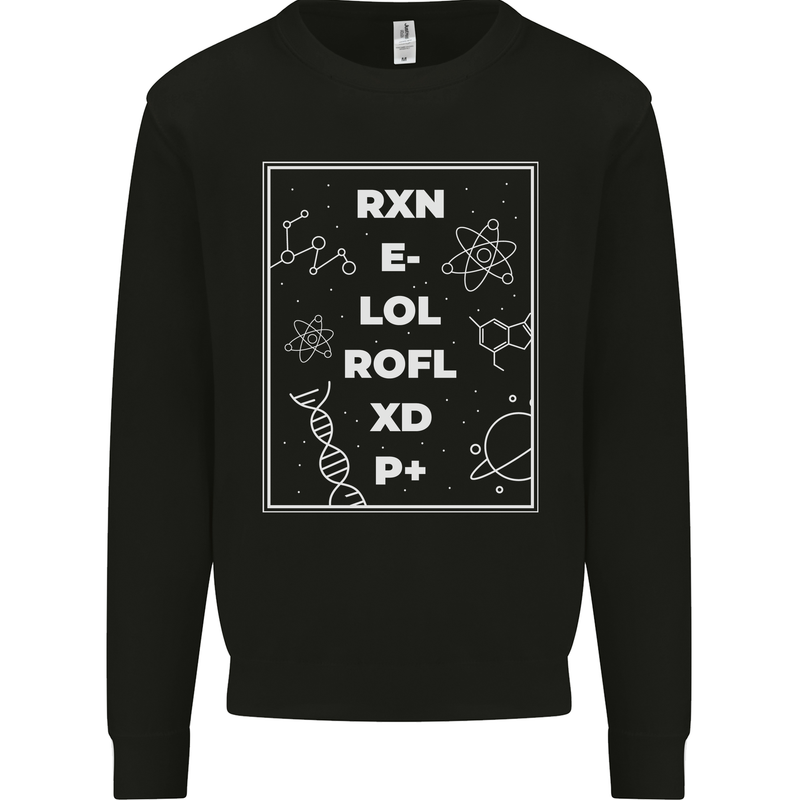 Funny Science RXN E- LOL ROFL XD P+ Geek Mens Sweatshirt Jumper Black