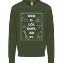 Funny Science RXN E- LOL ROFL XD P+ Geek Mens Sweatshirt Jumper Forest Green