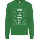 Funny Science RXN E- LOL ROFL XD P+ Geek Mens Sweatshirt Jumper Irish Green