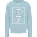 Funny Science RXN E- LOL ROFL XD P+ Geek Mens Sweatshirt Jumper Light Blue