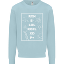 Funny Science RXN E- LOL ROFL XD P+ Geek Mens Sweatshirt Jumper Light Blue