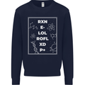 Funny Science RXN E- LOL ROFL XD P+ Geek Mens Sweatshirt Jumper Navy Blue