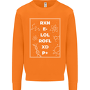 Funny Science RXN E- LOL ROFL XD P+ Geek Mens Sweatshirt Jumper Orange