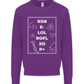 Funny Science RXN E- LOL ROFL XD P+ Geek Mens Sweatshirt Jumper Purple