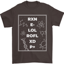Funny Science RXN E- LOL ROFL XD P+ Geek Mens T-Shirt 100% Cotton Dark Chocolate