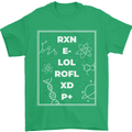 Funny Science RXN E- LOL ROFL XD P+ Geek Mens T-Shirt 100% Cotton Irish Green