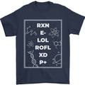 Funny Science RXN E- LOL ROFL XD P+ Geek Mens T-Shirt 100% Cotton Navy Blue