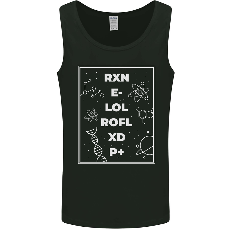 Funny Science RXN E- LOL ROFL XD P+ Geek Mens Vest Tank Top Black