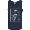 Funny Science RXN E- LOL ROFL XD P+ Geek Mens Vest Tank Top Navy Blue