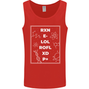 Funny Science RXN E- LOL ROFL XD P+ Geek Mens Vest Tank Top Red