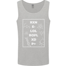 Funny Science RXN E- LOL ROFL XD P+ Geek Mens Vest Tank Top Sports Grey