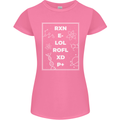 Funny Science RXN E- LOL ROFL XD P+ Geek Womens Petite Cut T-Shirt Azalea