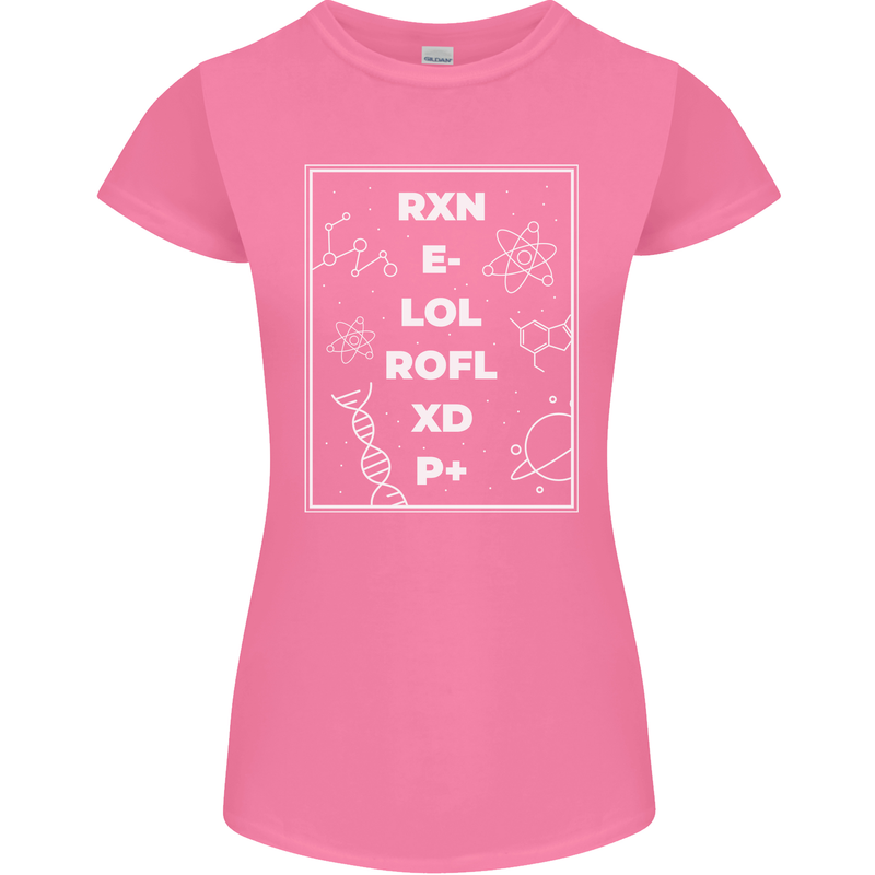 Funny Science RXN E- LOL ROFL XD P+ Geek Womens Petite Cut T-Shirt Azalea