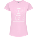Funny Science RXN E- LOL ROFL XD P+ Geek Womens Petite Cut T-Shirt Light Pink