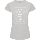 Funny Science RXN E- LOL ROFL XD P+ Geek Womens Petite Cut T-Shirt Sports Grey
