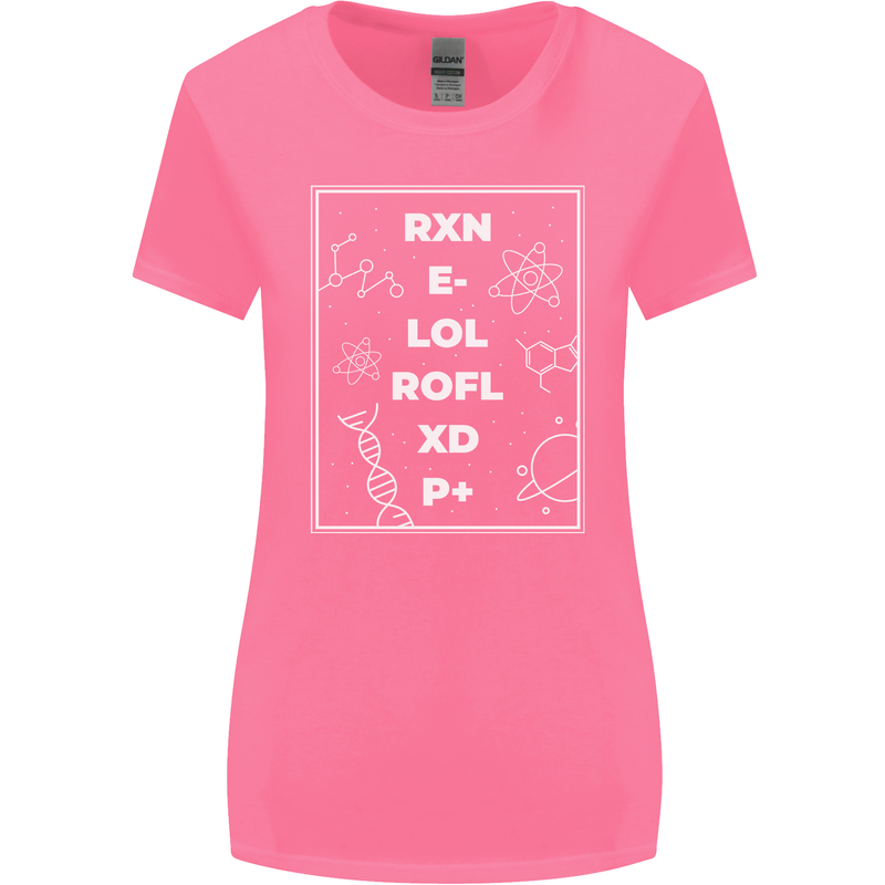 Funny Science RXN E- LOL ROFL XD P+ Geek Womens Wider Cut T-Shirt Azalea