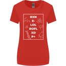 Funny Science RXN E- LOL ROFL XD P+ Geek Womens Wider Cut T-Shirt Red