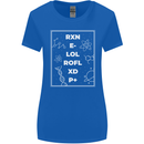 Funny Science RXN E- LOL ROFL XD P+ Geek Womens Wider Cut T-Shirt Royal Blue