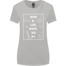 Funny Science RXN E- LOL ROFL XD P+ Geek Womens Wider Cut T-Shirt Sports Grey