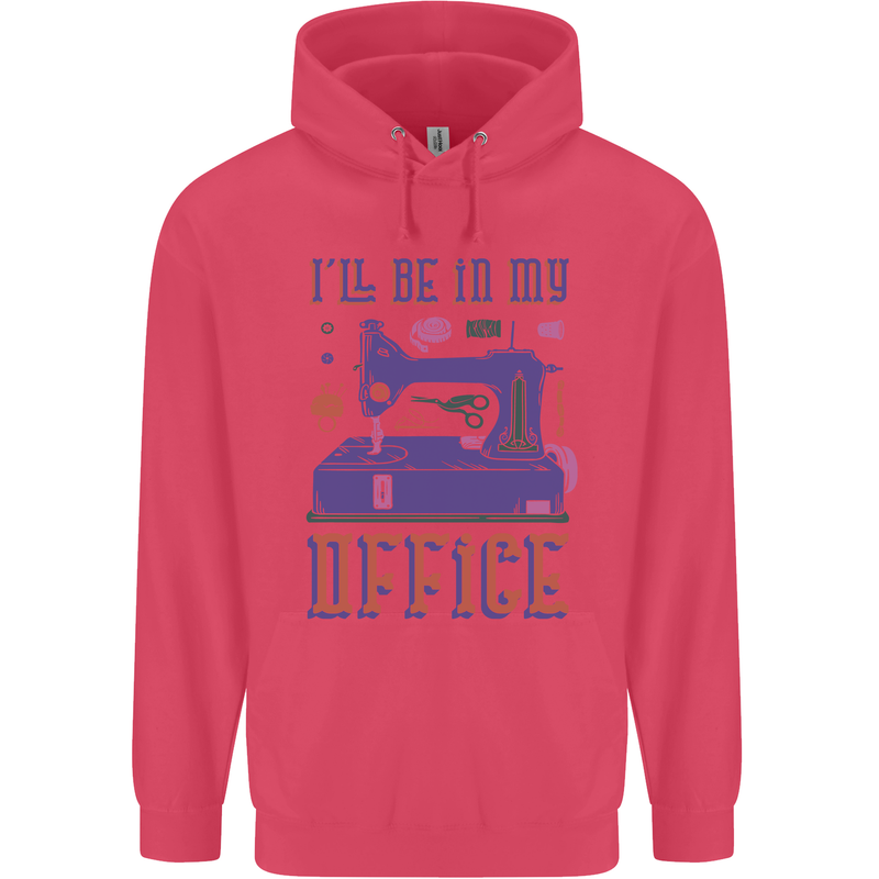 Funny Sewing Machine Seamstress Tailor Childrens Kids Hoodie Heliconia