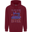 Funny Sewing Machine Seamstress Tailor Childrens Kids Hoodie Maroon